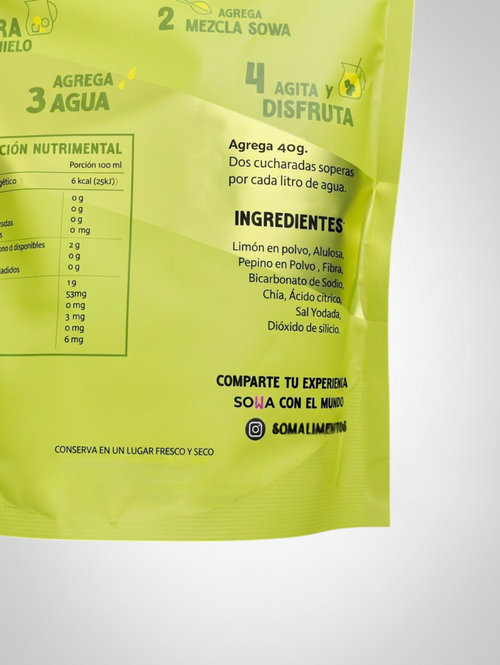 SOWA Pepino+Limón+Chía